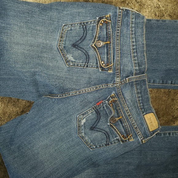 Levi’s 515 Size 4 S/C Bootcut Blue Stretch Denim F - Picture 3 of 3